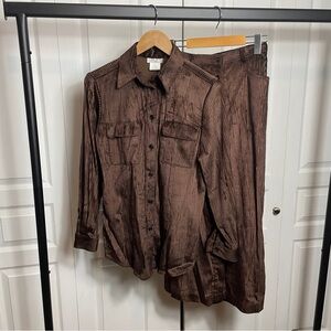 90s Corduroy Co Ord Skirt Set